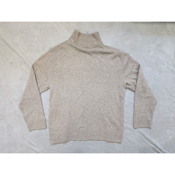 J Crew Merino Wool Sweater Mens Large L 1/4 Zip Long Sleeve Pullover - Picture 2 of 9